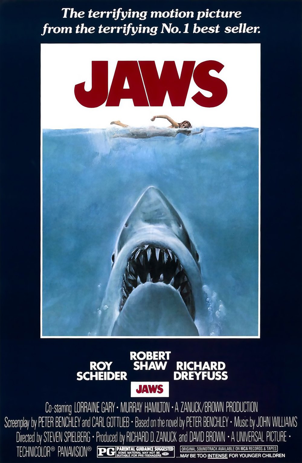8) Jaws (1975) - IMDb: 8.0