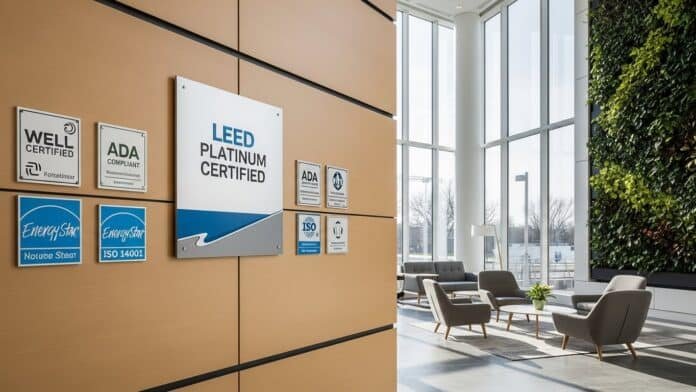 pastatu sertifikavimas leed platinum ženklais pažymėtame moderniame biure
